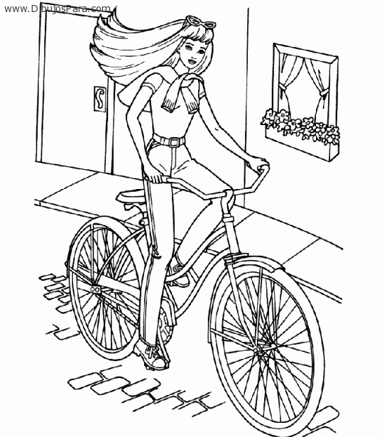 Imágenes De Barbie Para Dibujar bici