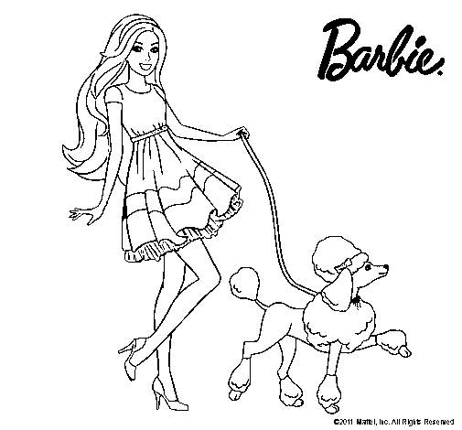 Imágenes De Barbie Para Pintar perro