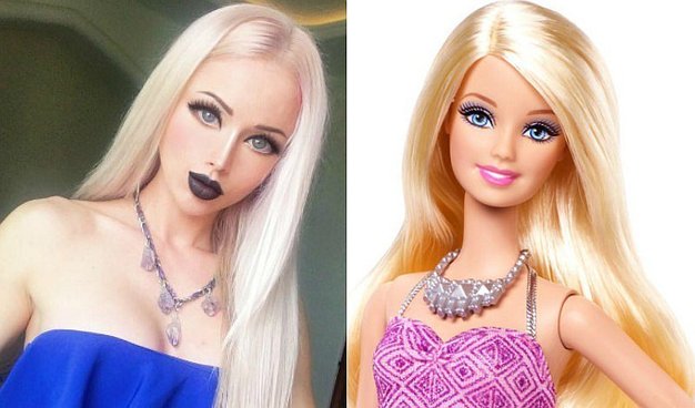 comparacion barbie humana